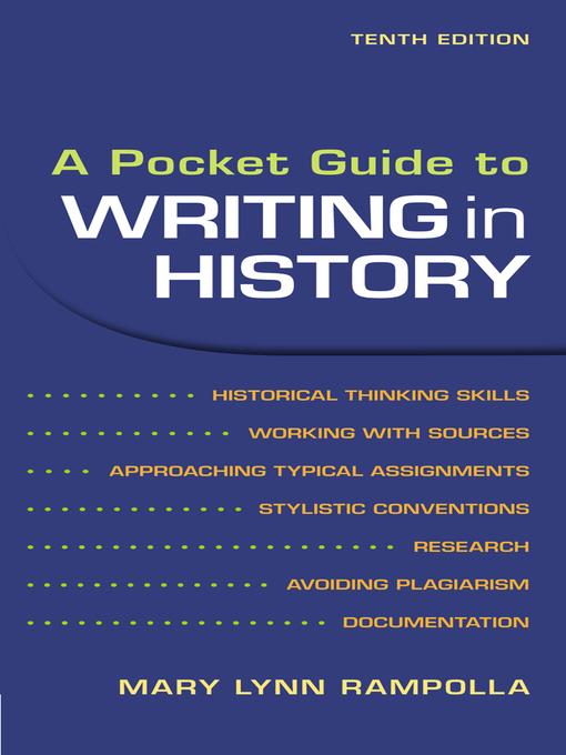 Cover image for A Pocket Guide to Writing in History